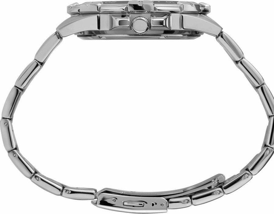 Timex Men's 45mm Dress Watch with Multifunction Features - Classic Stainless Steel Casual & Formal Timepiece