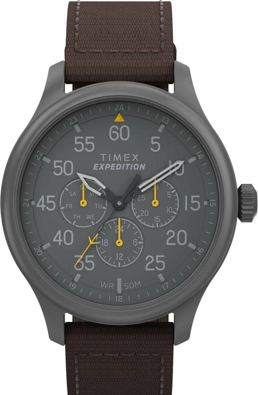 Timex Expedition Field Chronograph 43mm Men's Watch with Indiglo Backlight, Adjustable Strap, 100M Water Resistance for Outdoor Activities