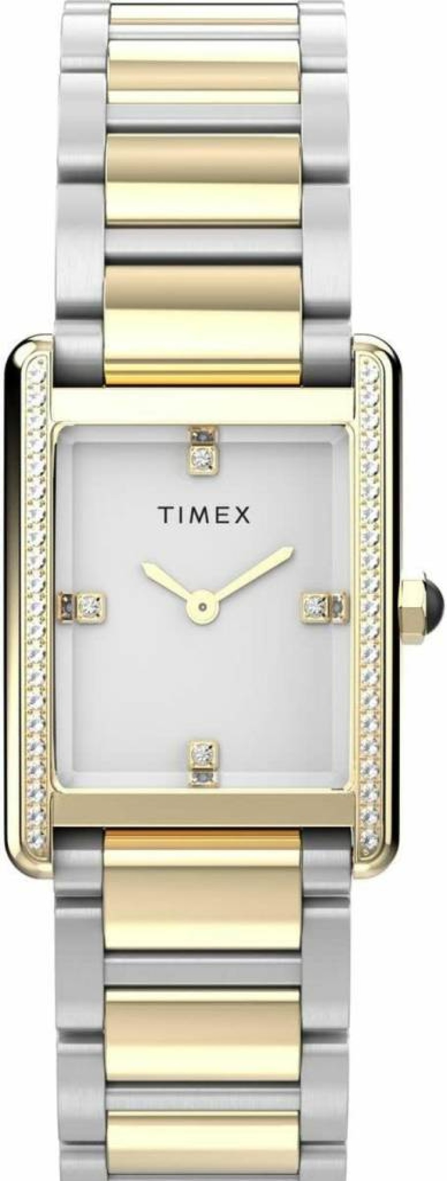 Timex Women's Hailey 24mm Two-Tone Gold and Silver Watch - Silver Dial, Gold-Tone Case, Stainless Steel Bracelet