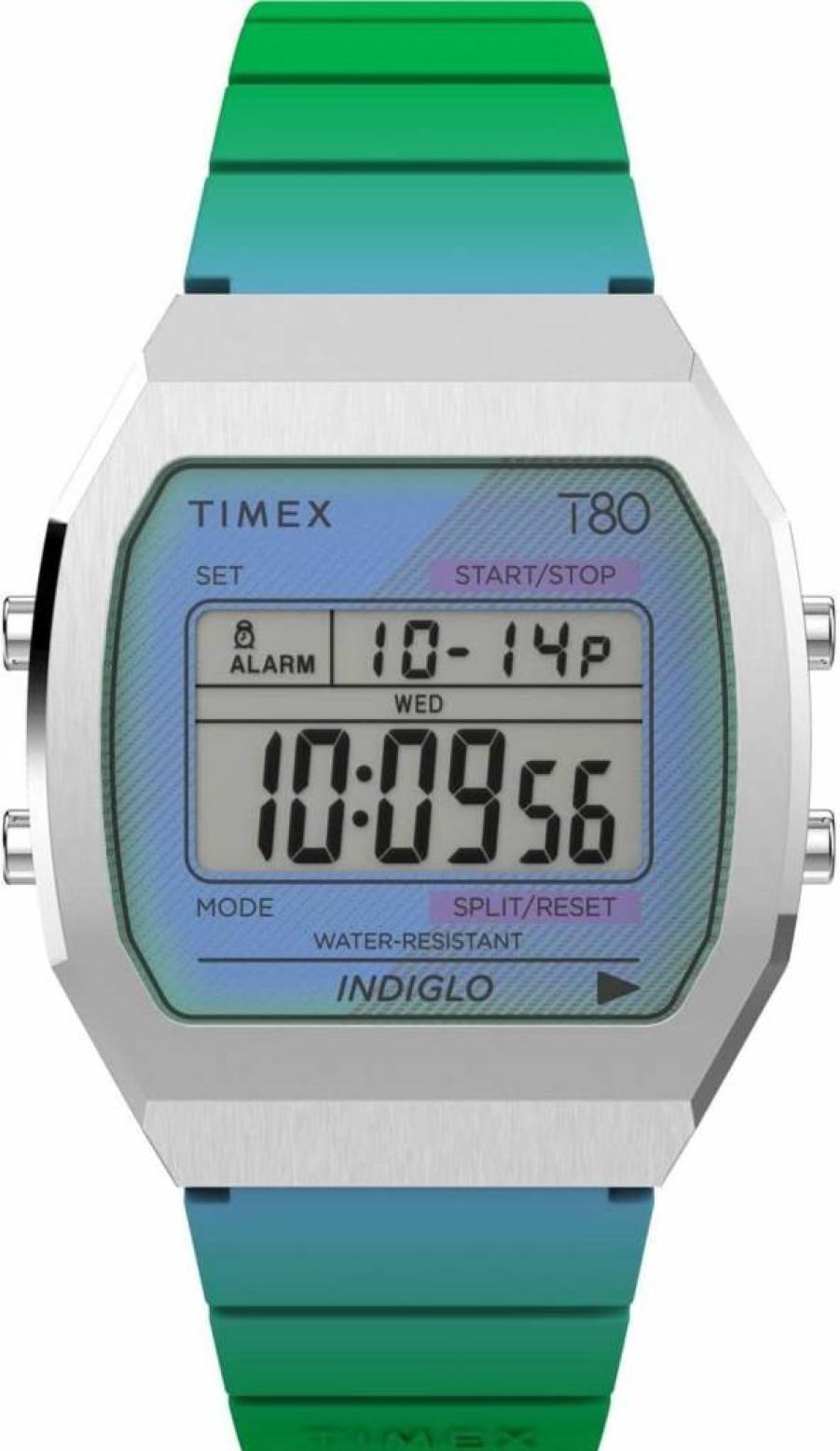 Timex Unisex T80 Classic 36mm Stainless Steel Watch - Retro Digital Display, Water-Resistant