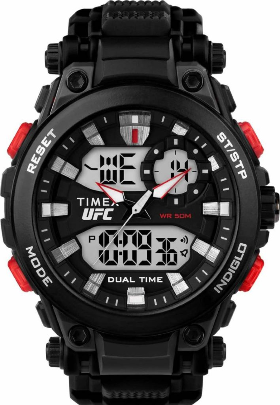 Timex UFC Men's Impact 50mm Stainless Steel Sports Watch with Digital Display