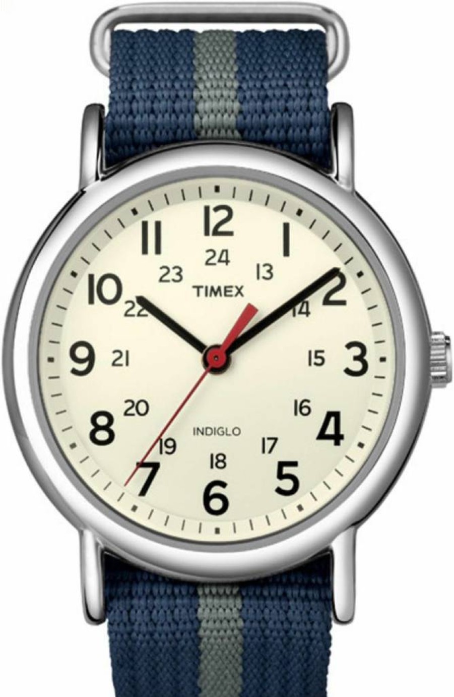 Timex Weekender 38mm Unisex Watch with Indiglo Backlight, Adjustable Nylon Strap, 24-Hour Display | Durable Analog Wristwatch