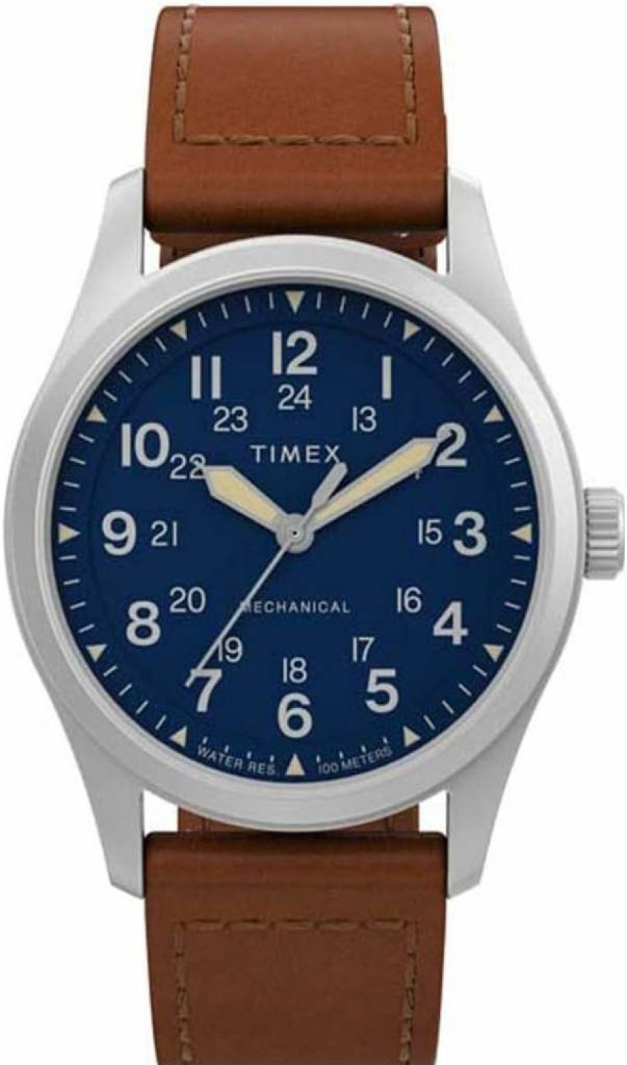 Timex Expedition North Field 38mm Mechanical Watch with Eco-Friendly Leather Strap