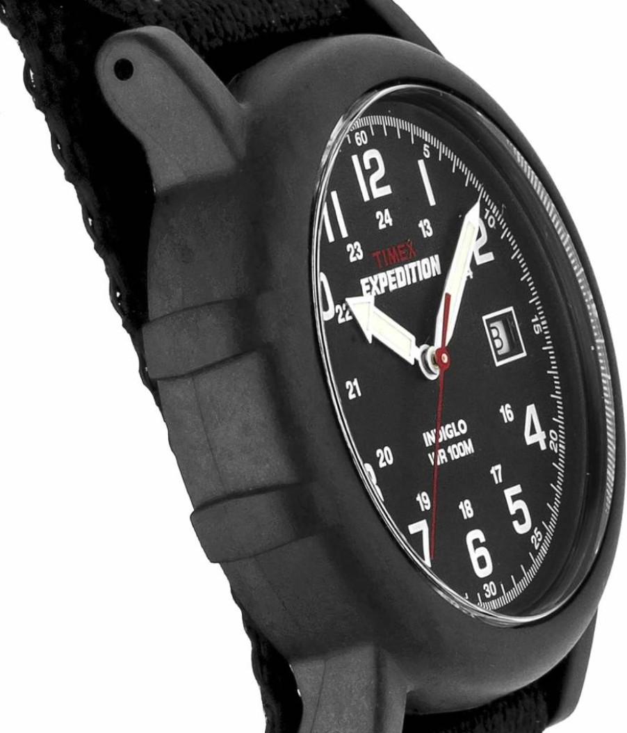Timex Men's Expedition Camper Watch with Durable Nylon and Leather Strap