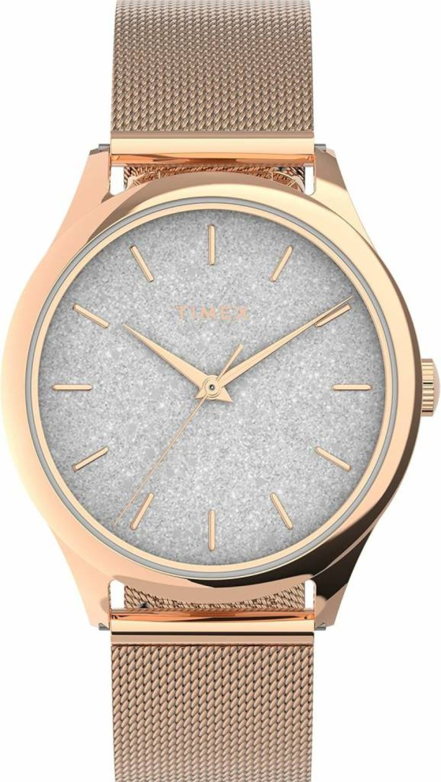 Timex Women's Celestial Opulence 32mm Rose Gold-Tone Stainless Steel Mesh Bracelet Watch