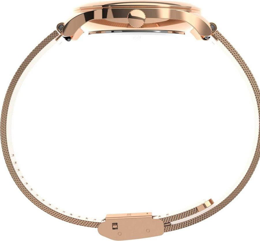 Timex Women's Celestial Opulence 32mm Rose Gold-Tone Stainless Steel Mesh Bracelet Watch