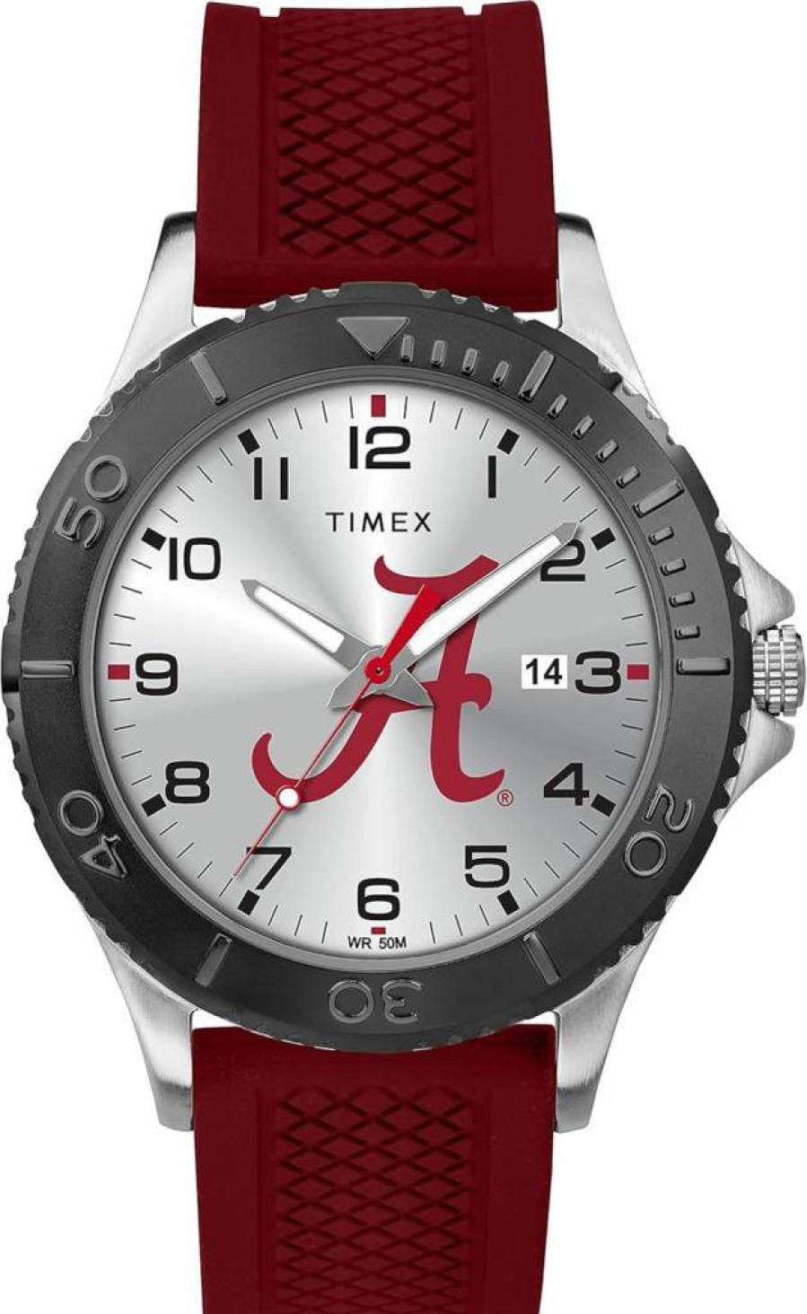 Timex Tribute Men's 42mm Collegiate Watch - Alabama Crimson Tide Edition with Crimson Silicone Strap