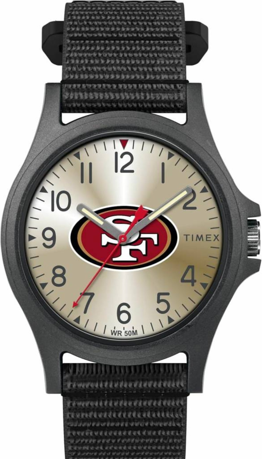 Timex Men's NFL Pride 40mm Stainless Steel Watch with Leather Strap - Official Licensed Football Timepiece