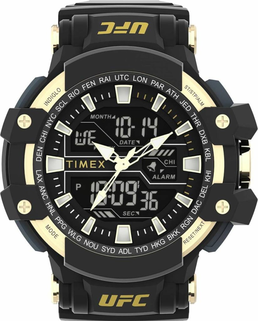 Timex UFC Men's Tactic 53mm Stainless Steel Sports Watch with Digital Display