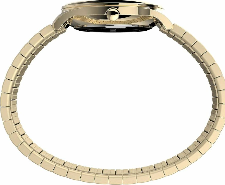 Timex Women's Gold-Tone Modern Easy Reader Watch - 32mm White Dial with Expansion Band