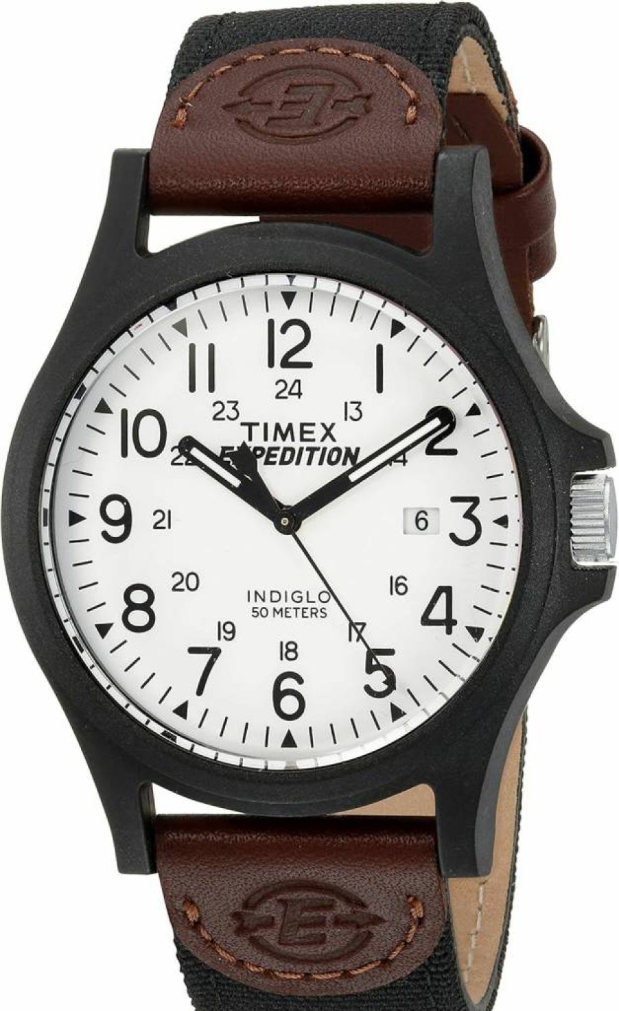 Timex Men's Expedition Acadia 40mm Black Analog Watch - Durable Outdoor Sport Watch with Indiglo Night Light