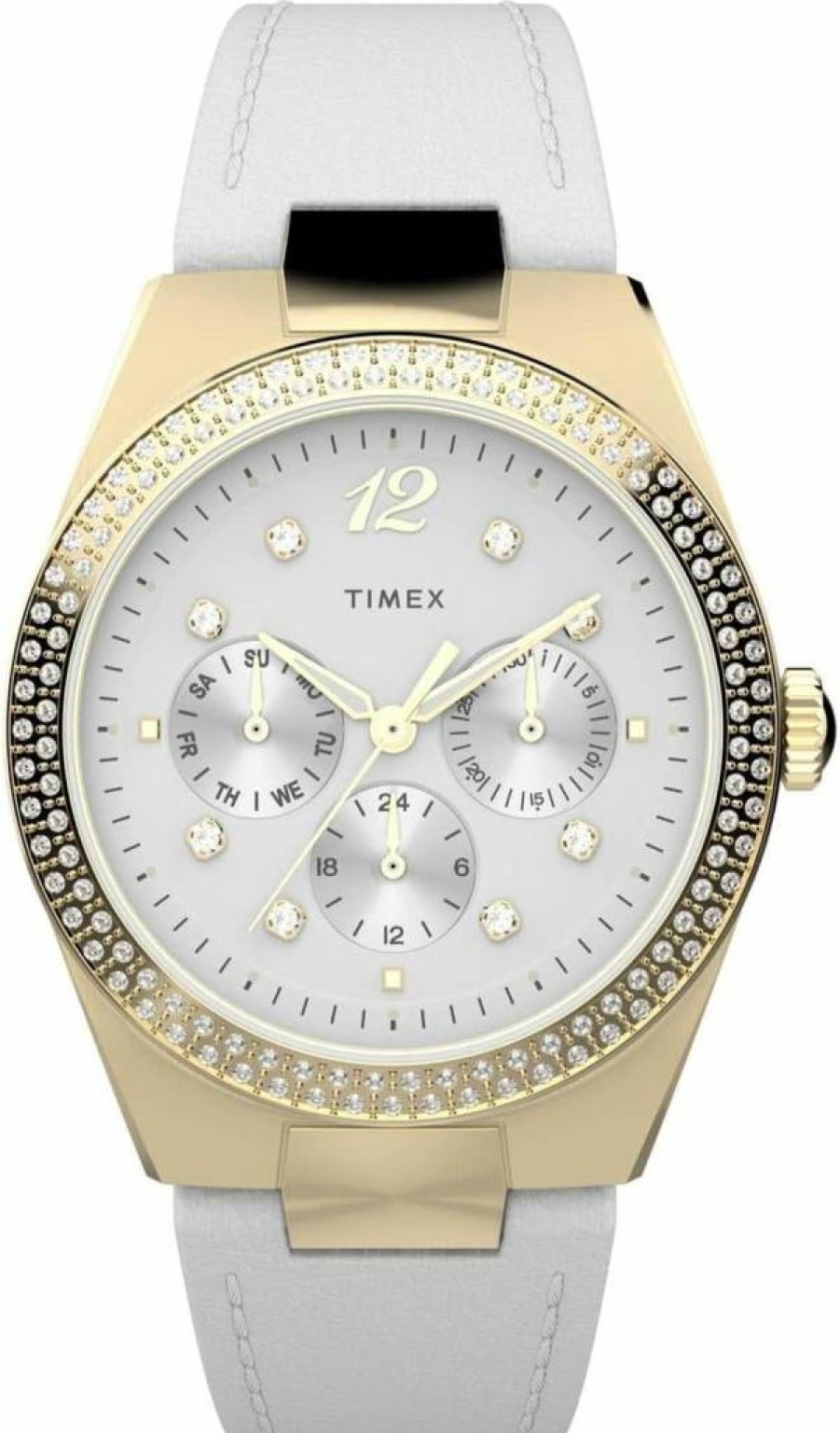 Timex Women's Simone 38mm Multifunction Stainless Steel Watch with Date Window