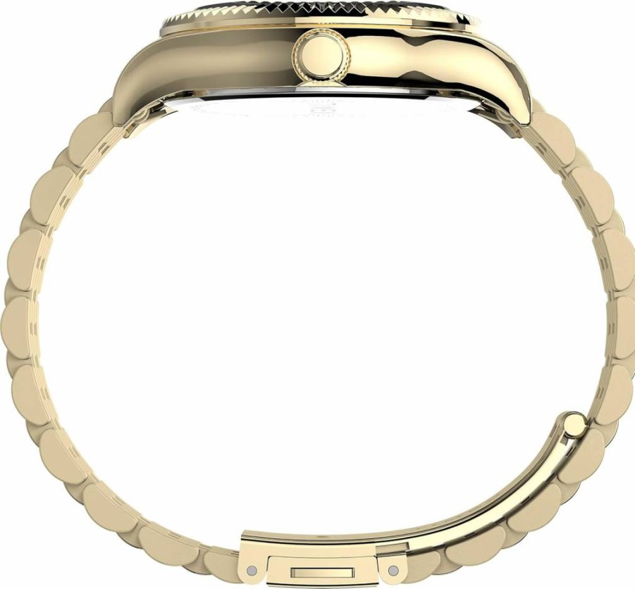Timex Women's Waterbury Legacy 34mm Stainless Steel Watch with Leather Strap