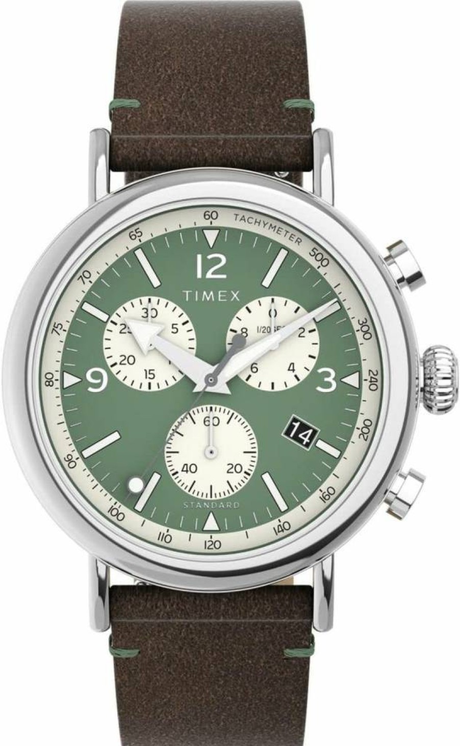 Timex Men's Standard Chronograph 41mm Stainless Steel Watch with Date Window