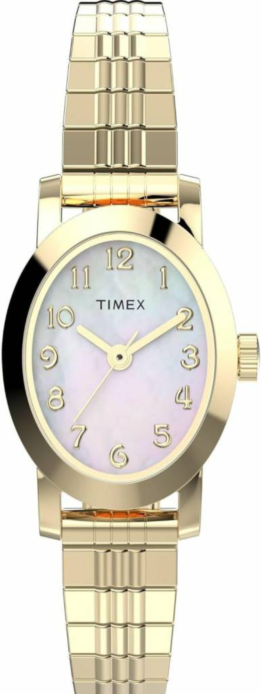 Timex Women's Cavatina Gold-Tone Watch with Pearl Dial - Stylish & Elegant Wristwatch
