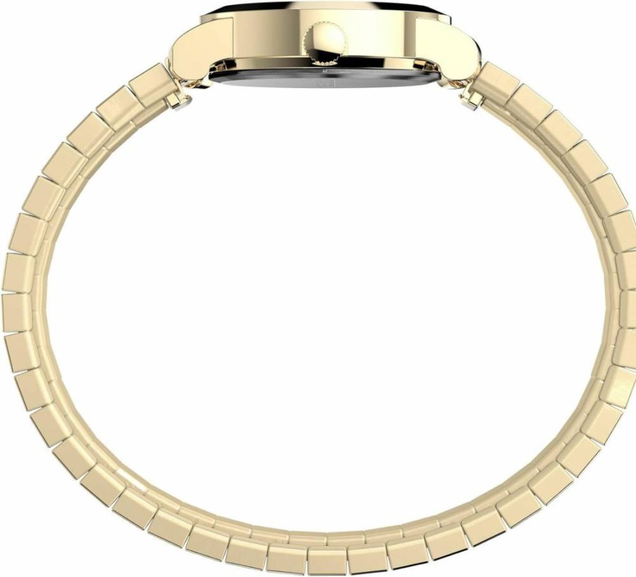 Timex Women's Cavatina Gold-Tone Watch with Pearl Dial - Stylish & Elegant Wristwatch