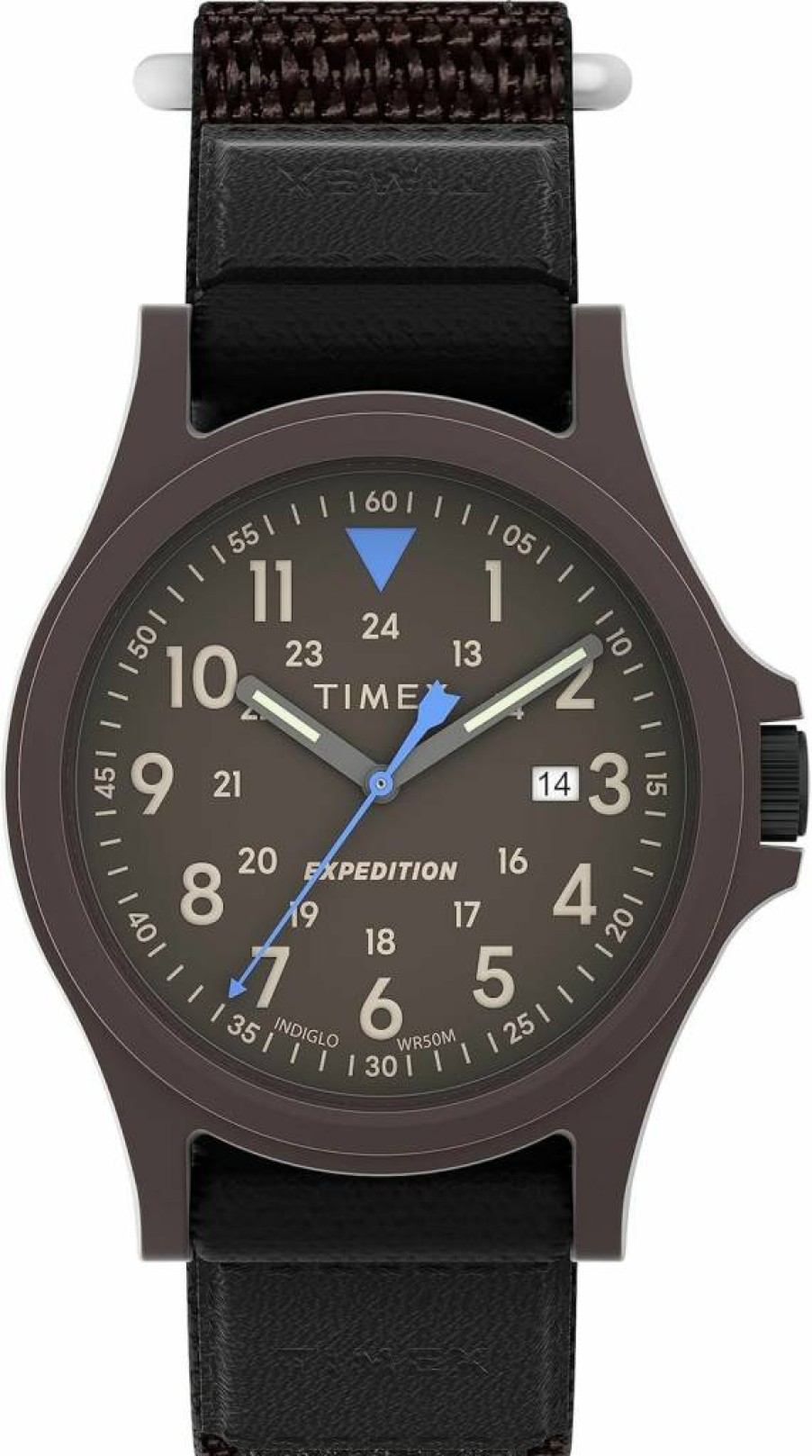 Timex Men's Expedition Acadia 40mm Black FastWrap Strap Gray Dial Brown Case Watch