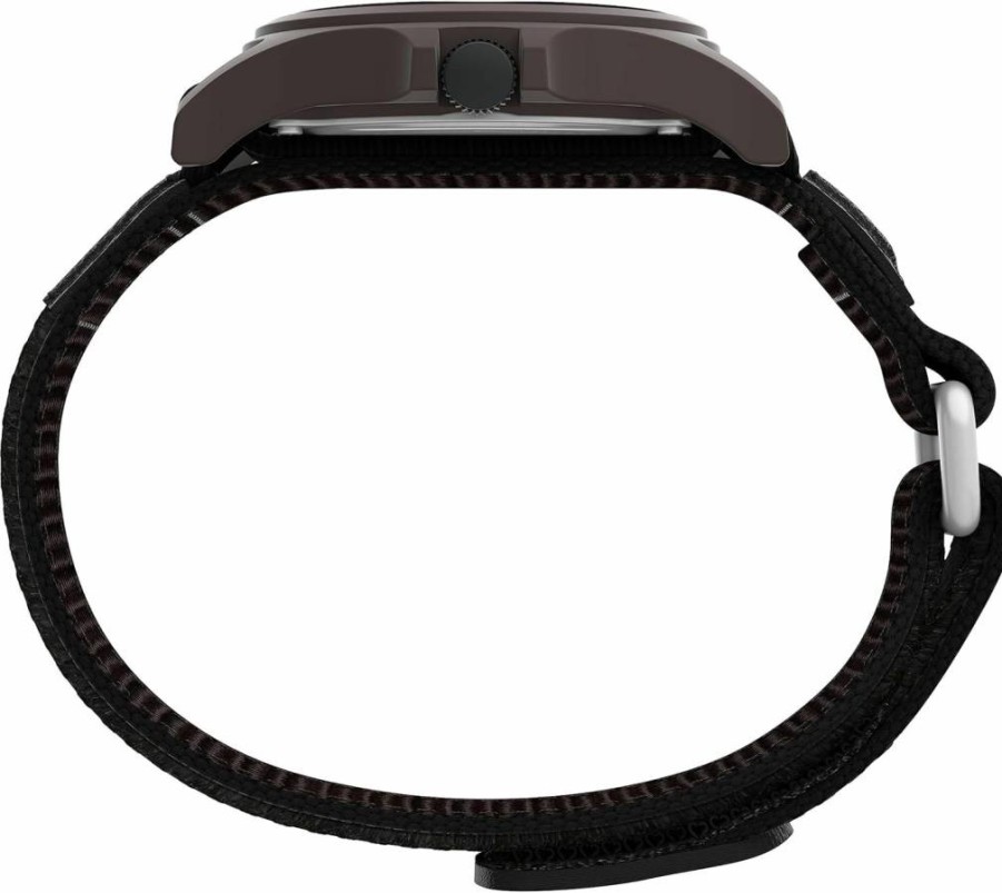 Timex Men's Expedition Acadia 40mm Black FastWrap Strap Gray Dial Brown Case Watch