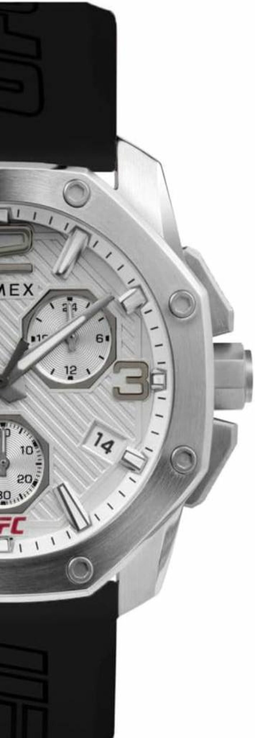 Timex UFC Men's 45mm Stainless Steel Watch with Iconic Octagon Design