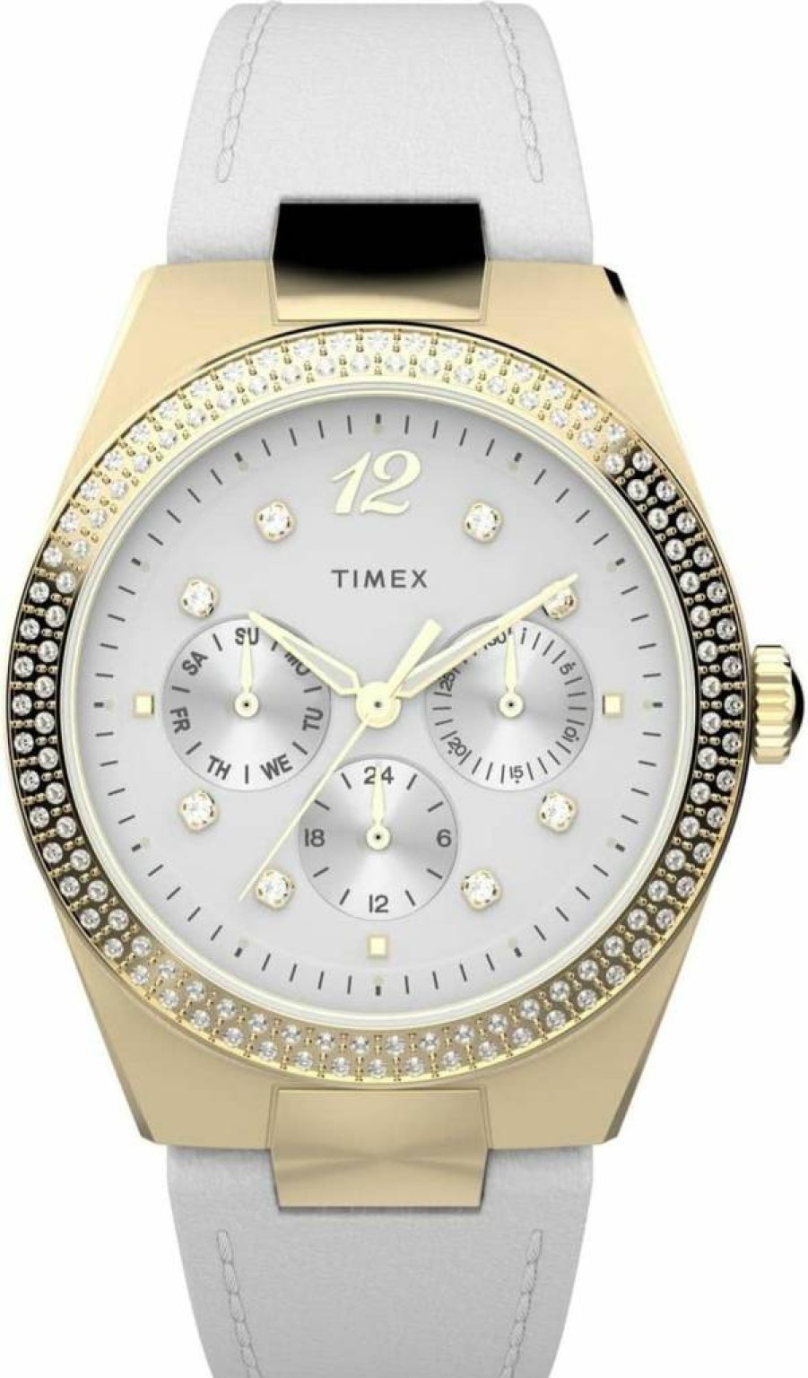 Timex Women's Simone 38mm Multifunction Stainless Steel Watch with Date Window