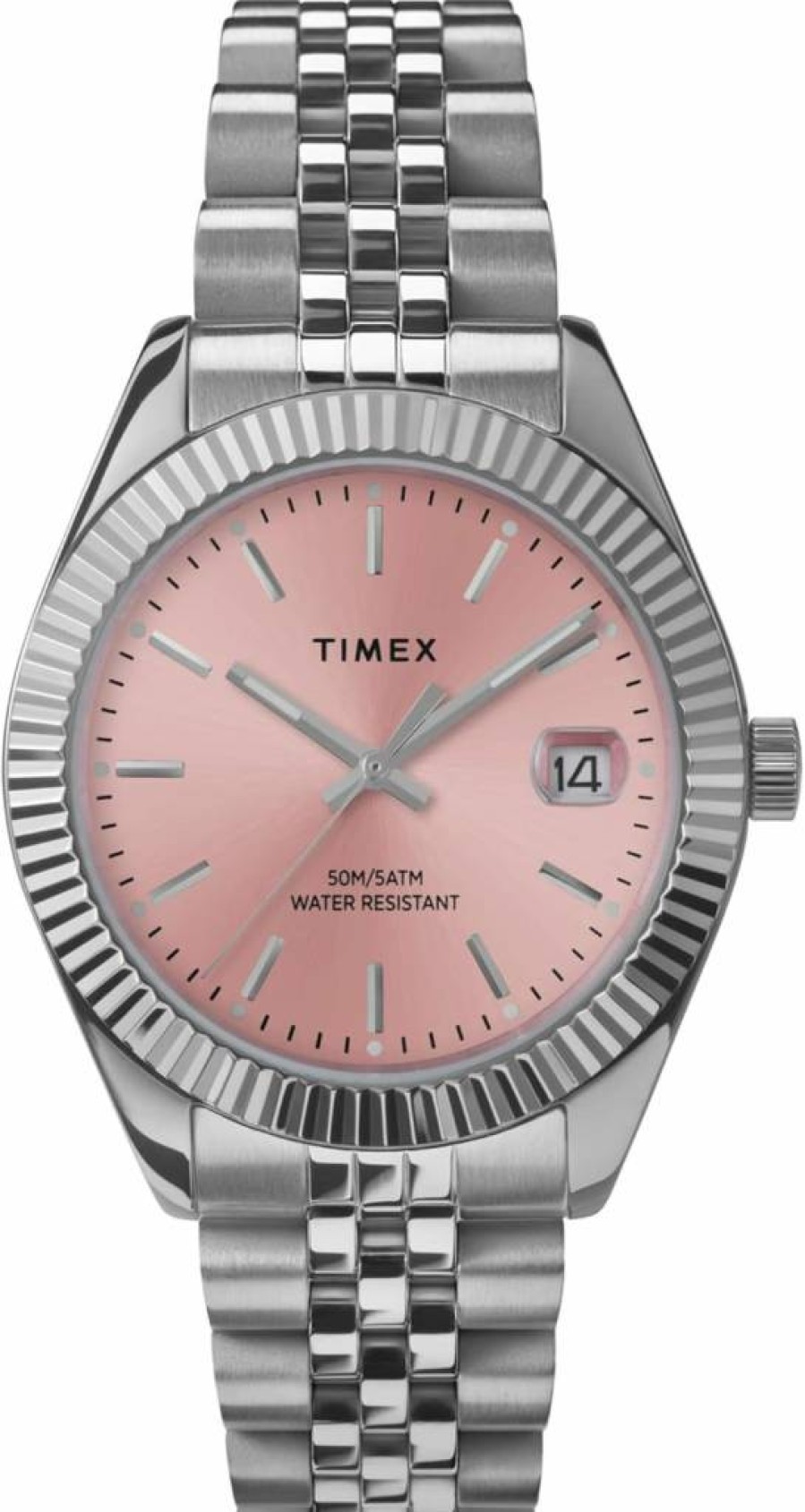 Timex Women's Legacy 34mm Two-Tone Silver-Tone Dial Watch with Bracelet