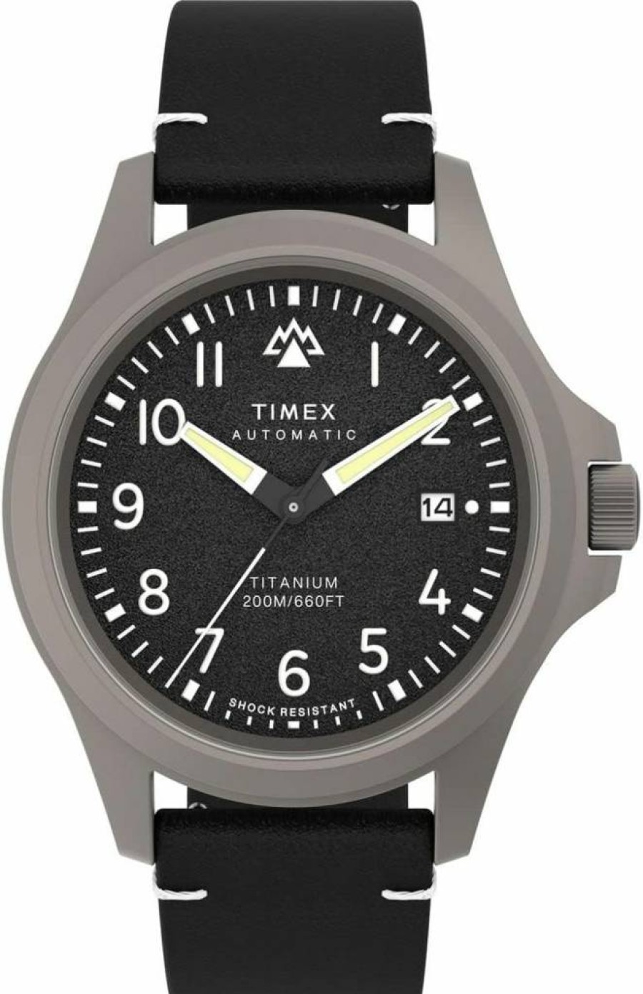 Timex Expedition 39mm Men's Analog Watch with Brown Leather Strap, Indiglo Backlight, Luminous Hands, 24-Hour Time, Date Function, 50M Water Resistance - Rugged Outdoor Watch