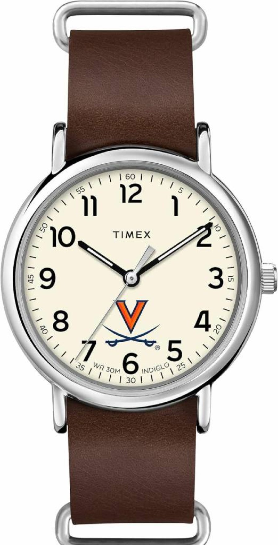 Timex Tribute Men's 40mm Weekender Collegiate Quartz Watch with Leather Strap