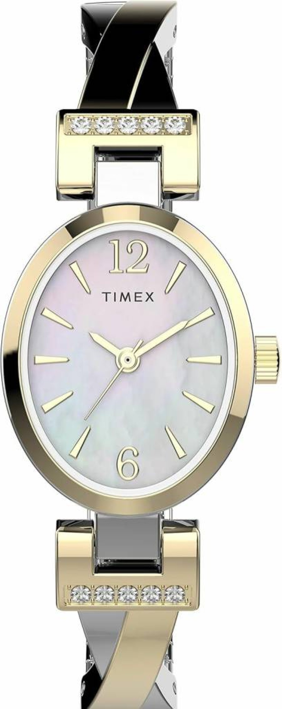 Timex Women's Stretch Bangle Dress Watch - 21mm Elegant Stainless Steel Bracelet Watch for Women