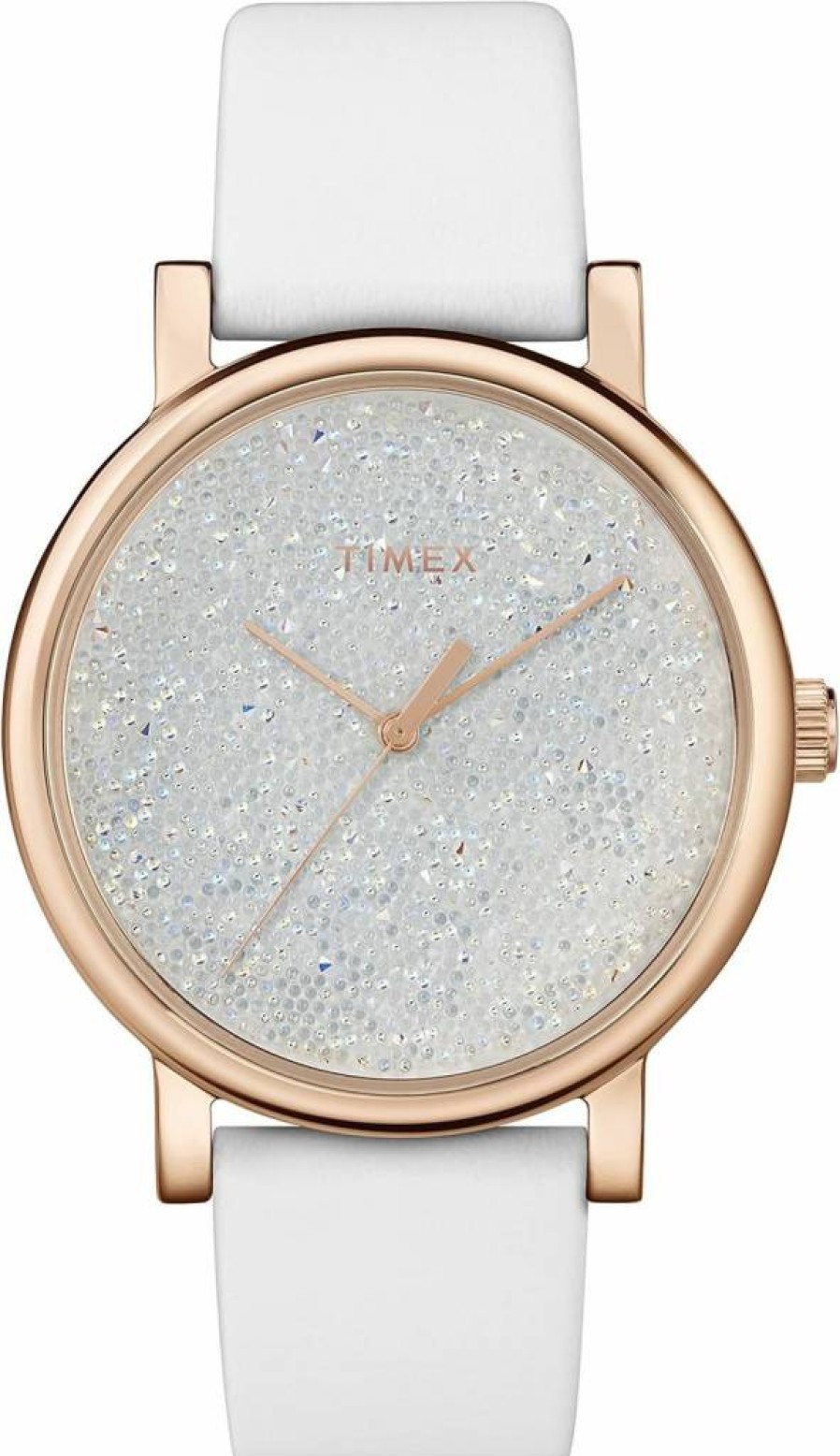 Timex Women's Crystal Opulence Watch - Elegant Diamond-Accent Stainless Steel Timepiece with Date Window