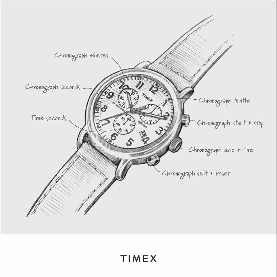 Timex Tribute Men's Collegiate Weekender 40mm Chronograph Quartz Watch with Leather Strap