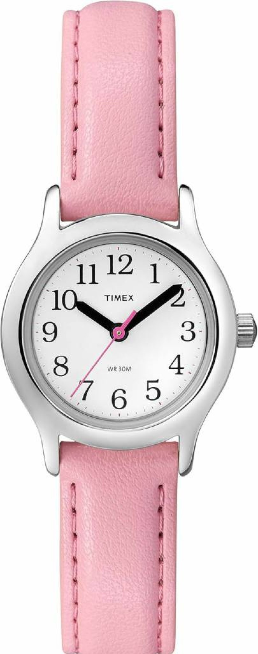 Timex Women's Time Machines 24mm Pink Leather Strap Watch - Quartz Analog Wristwatch