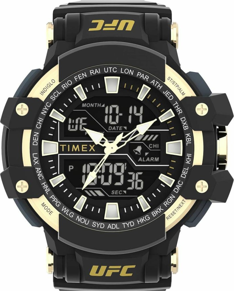 Timex UFC Men's Tactic 53mm Stainless Steel Sports Watch with Digital Display