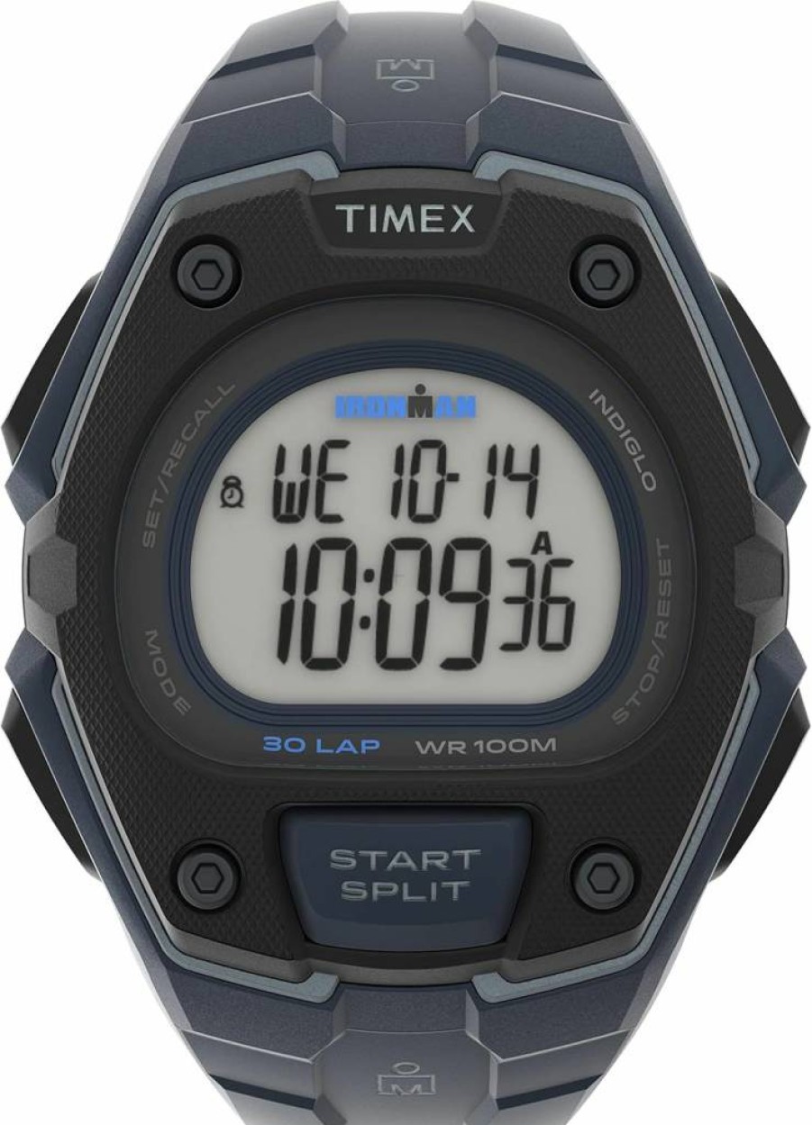 Timex Men's Ironman Triathlon Classic 45mm Oversized Sport Watch with 30-Lap Memory