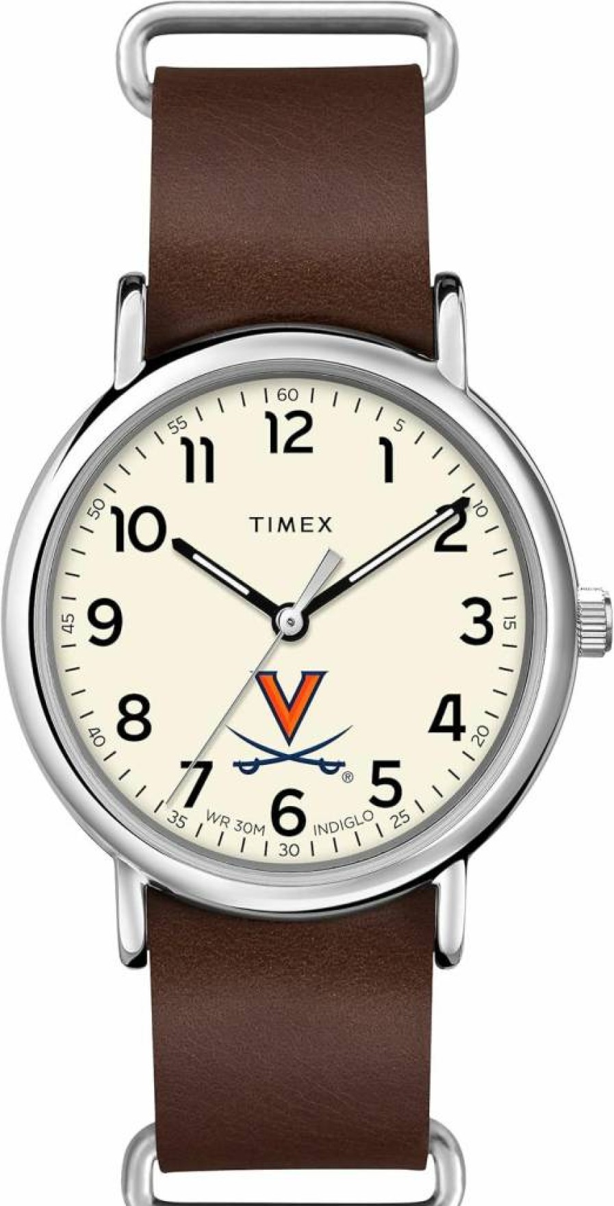 Timex Tribute Men's 40mm Collegiate Weekender Quartz Watch with Leather Strap