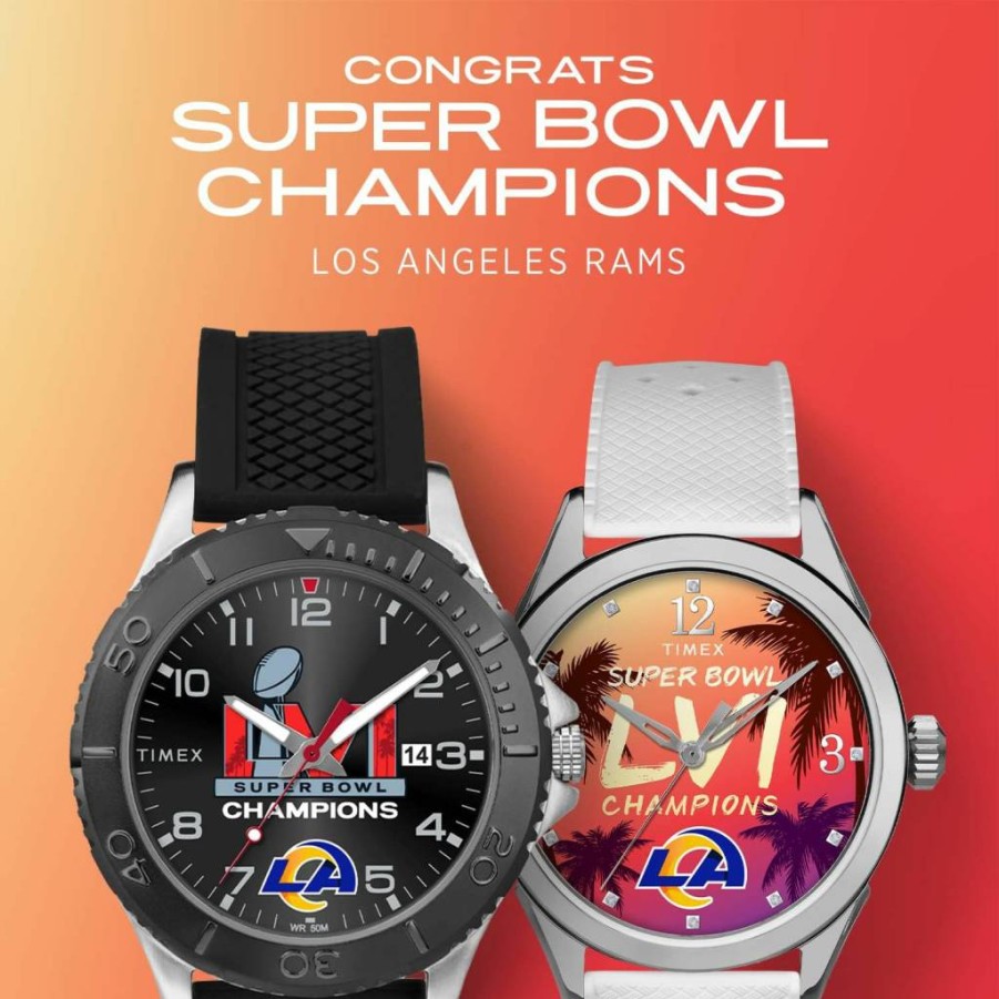 Timex NFL Los Angeles Rams Super Bowl LVI Champions Commemorative Watch 2022