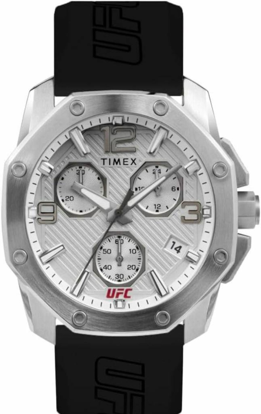 Timex UFC Men's 45mm Stainless Steel Watch with Iconic Octagon Design