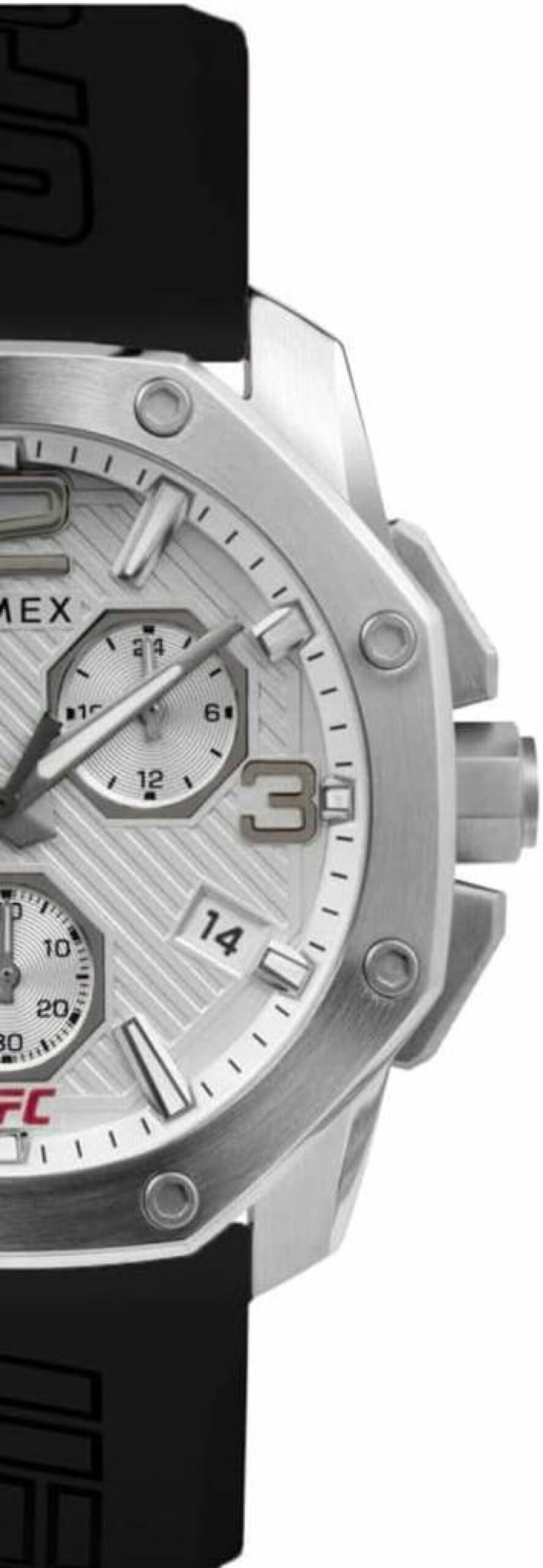Timex UFC Men's 45mm Stainless Steel Watch with Iconic Octagon Design
