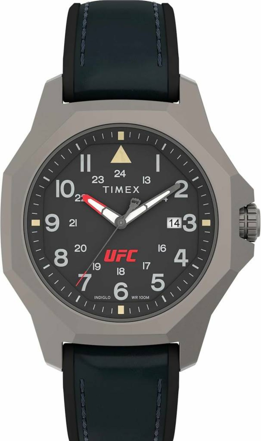 Timex UFC Men's 41mm Stainless Steel Chronograph Watch with LED Display