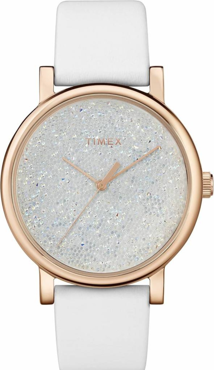 Timex Women's Crystal Opulence Watch – Elegant Diamond-Accent Timepiece with Stainless Steel Band