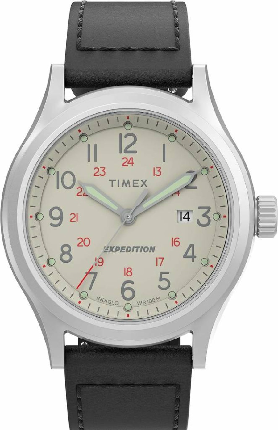 Timex Men's Expedition North Sierra 40mm Green Dial Black Strap Silver-Tone Case Watch