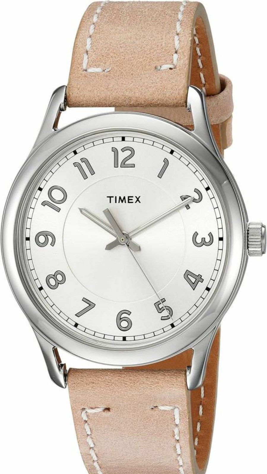 Timex Women's New England Sand Leather Strap Watch TW2R23200 with Silver-Tone Case