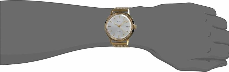 Timex Men's Marlin Automatic 40mm Stainless Steel Watch with Leather Strap