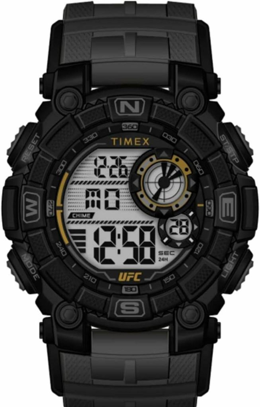 Timex UFC Men's Redemption 50mm Stainless Steel Sports Watch with Digital Display