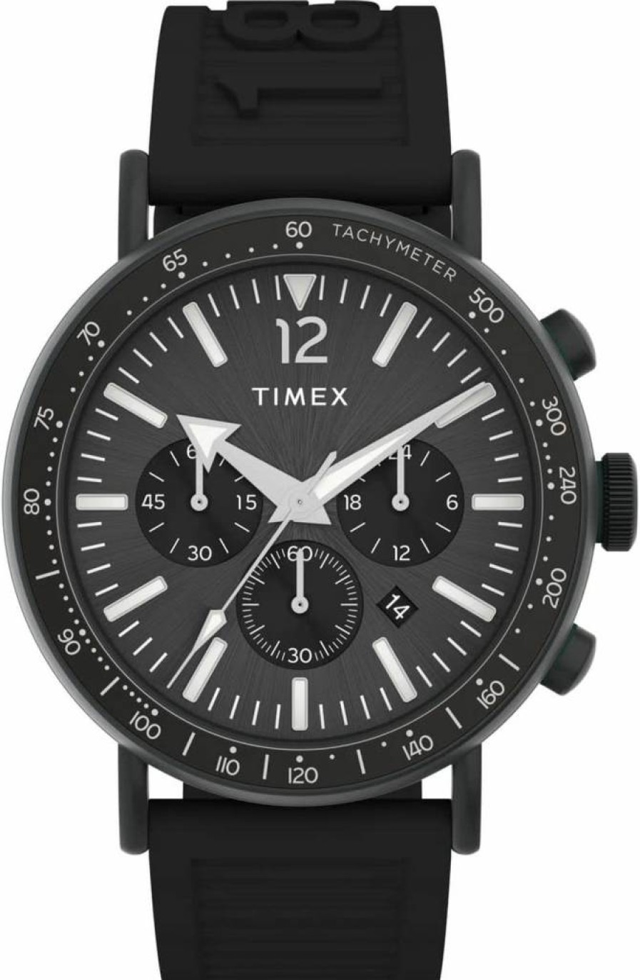 Timex Men's Standard Diver 43mm Stainless Steel Waterproof Watch with Date Function