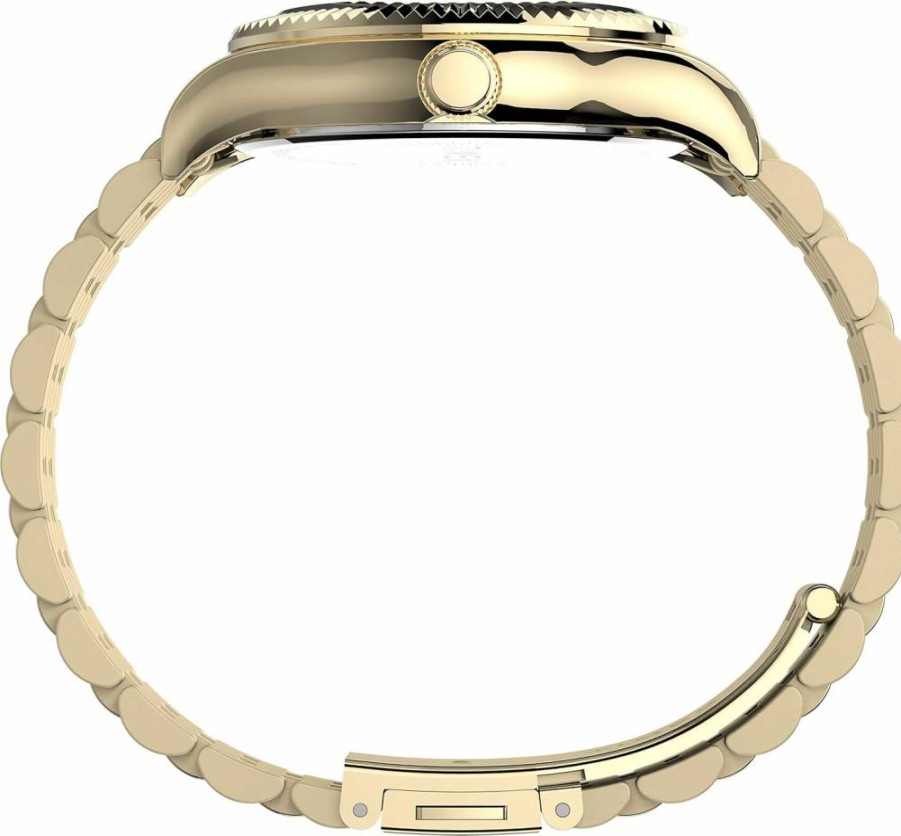 Timex Women's Waterbury Legacy 34mm Stainless Steel Watch with Leather Strap