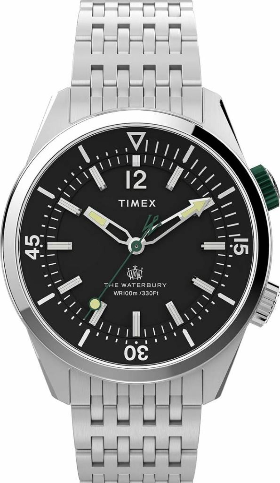Timex Men's Waterbury Diver 40mm Stainless Steel Watch with Date Function