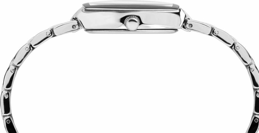 Timex Women's Tonneau Dress Watch - 21mm Elegant Stainless Steel Wristwatch for Women