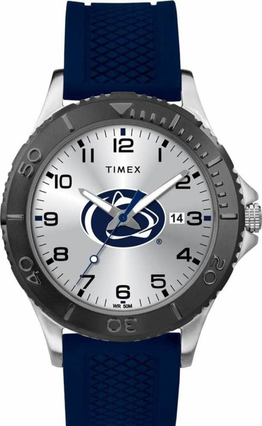Timex Tribute Men's 42mm Collegiate Watch - Penn State Nittany Lions Edition with Navy Blue Silicone Strap