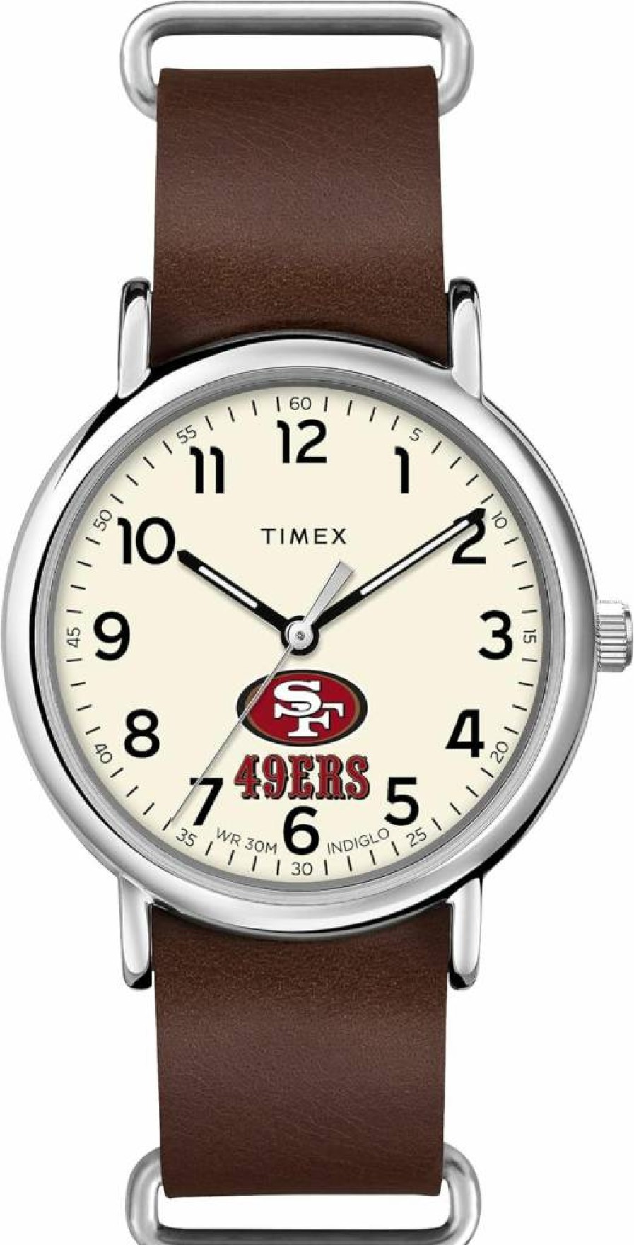 Timex Tribute Men's NFL Weekender 40mm Quartz Watch with Leather Strap