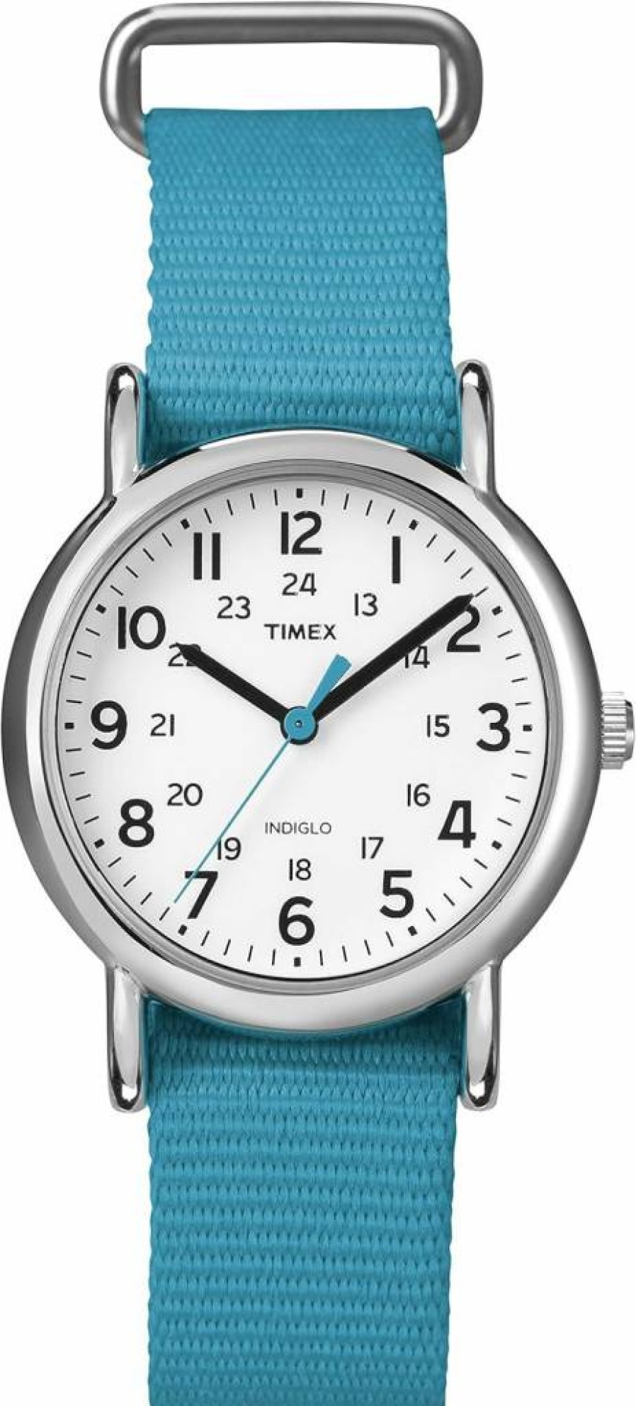 Timex Weekender Women's Blue Nylon Slip-Thru Strap Watch T2N836